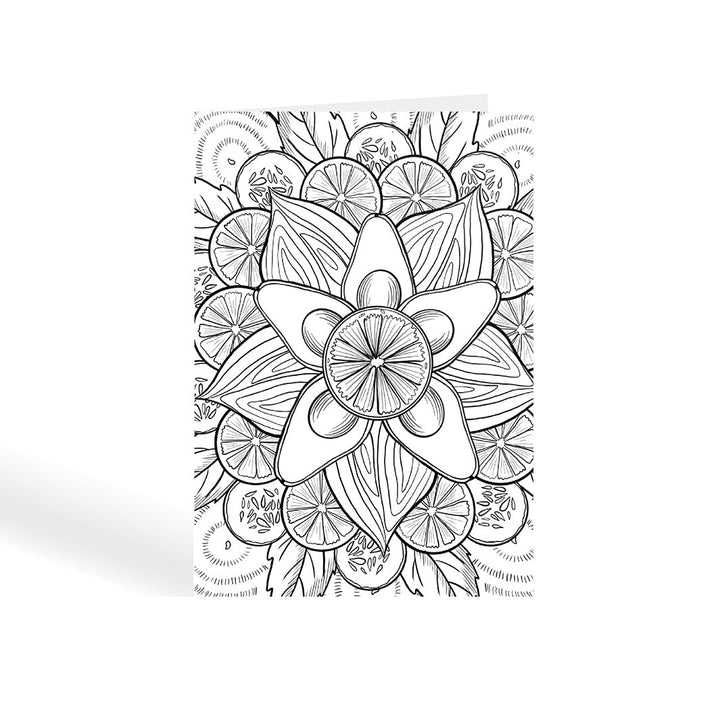 Colour Your Own Notecards - Green Tulip