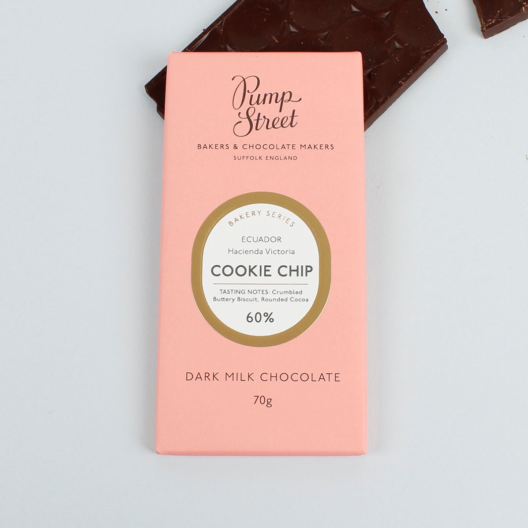 Cookie Chip 60% Dark Milk Chocolate Bar - Green Tulip