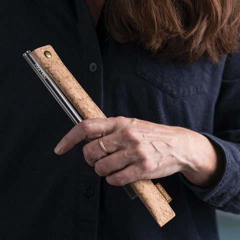 Cork Fabric Straw Sleeve