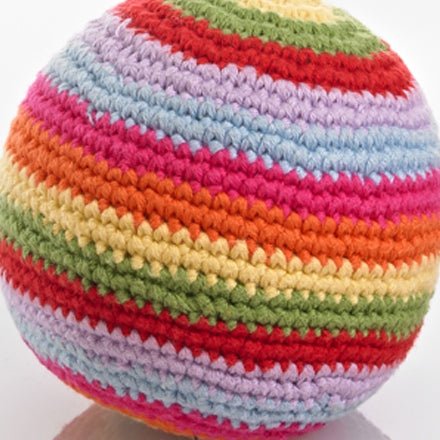 Crochet Ball Rattle - Multi Stripe