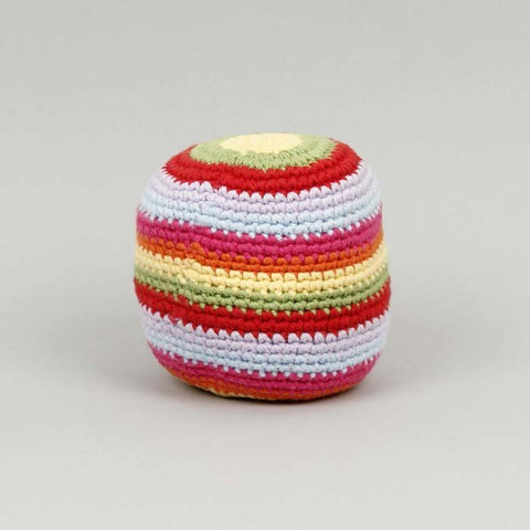 Crochet Ball Rattle - Multi Stripe