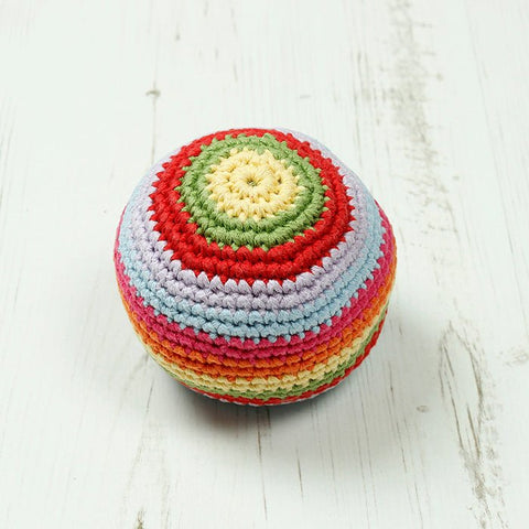 Crochet Ball Rattle - Multi Stripe