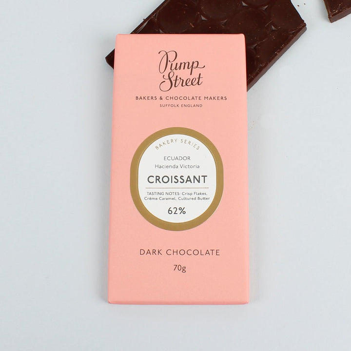 Croissant 62% Dark Chocolate Bar - Green Tulip