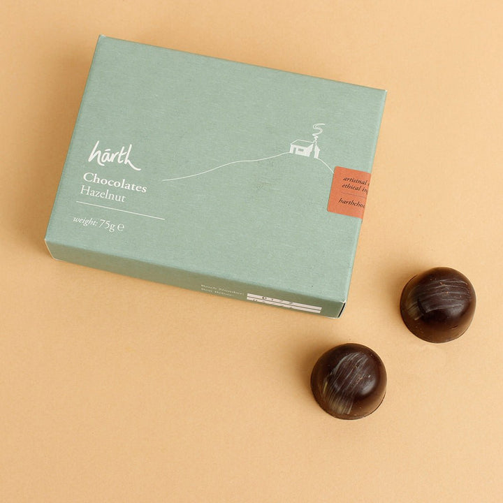 Dark Chocolate Hazelnut Truffles - Box of 6 - Green Tulip