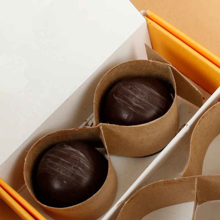 Dark Chocolate Peanut Butter Caramel Truffles - Box of 6 - Green Tulip