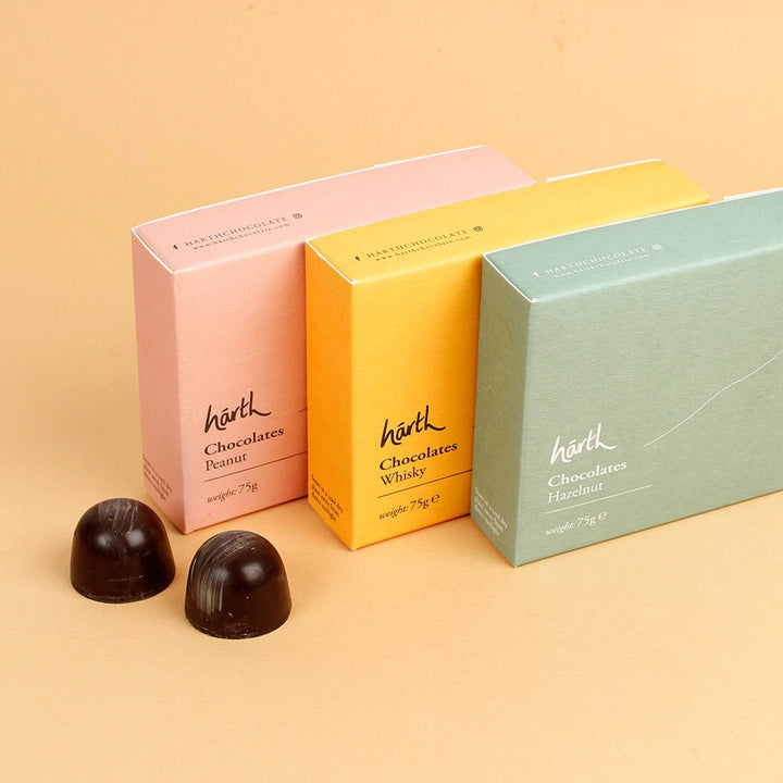 Dark Chocolate Peanut Butter Caramel Truffles - Box of 6 - Green Tulip