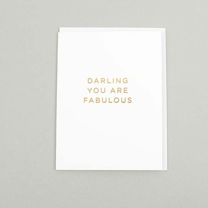 Darling You Are Fabulous Card - Green Tulip