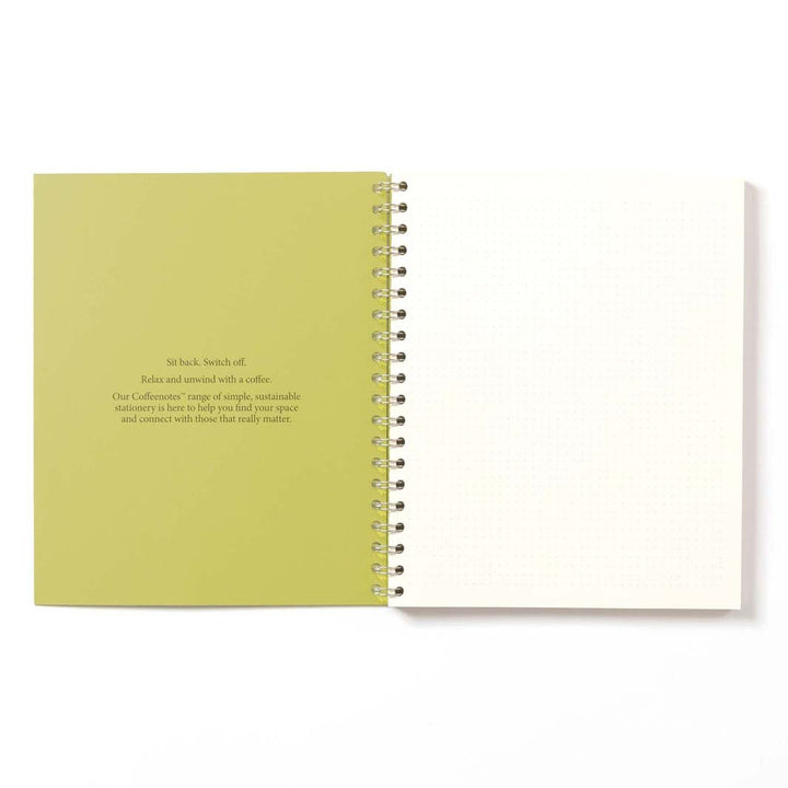 Dotted Wirobound Notebook - Medio (A5) - Pistachio - Green Tulip