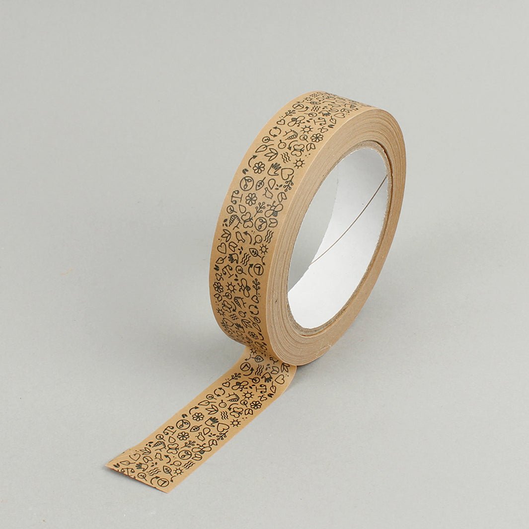 Eco Icons Adhesive Paper Tape - Brown - 25mm x 50m - Green Tulip