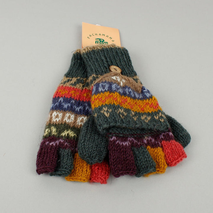 Elveden Stripe Glove/Mitts - Green Tulip