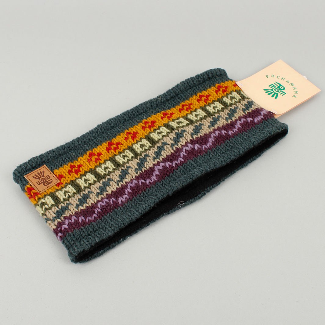 Elveden Stripe Headband - Green Tulip