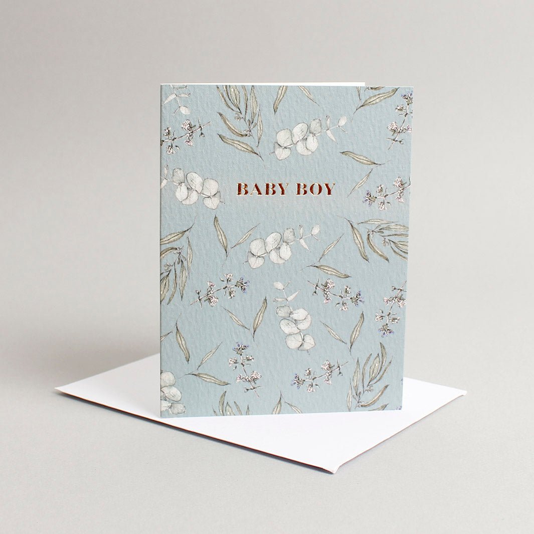 Eucalyptus Baby Boy Mini Card - Green Tulip