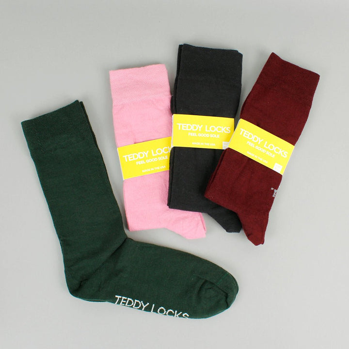 Everyday Crew Socks - Shoe Size 8 - 12 - Green Tulip