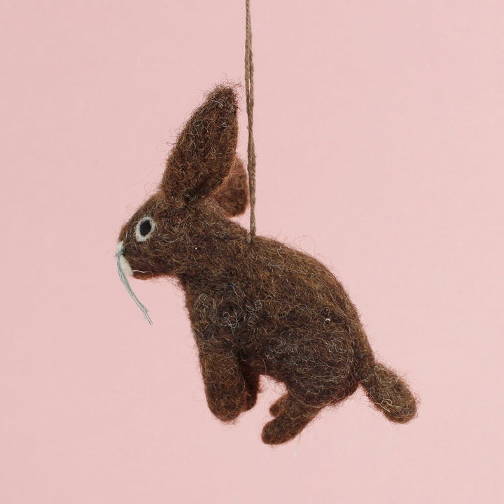 Felt Hanging Herbert Hare - Green Tulip