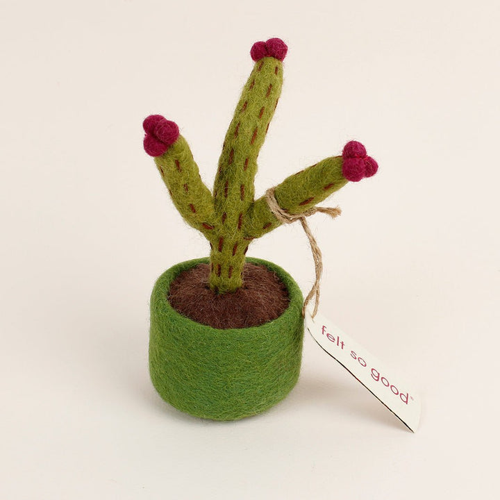 Felt Miniature Pot Plant - Green Tulip