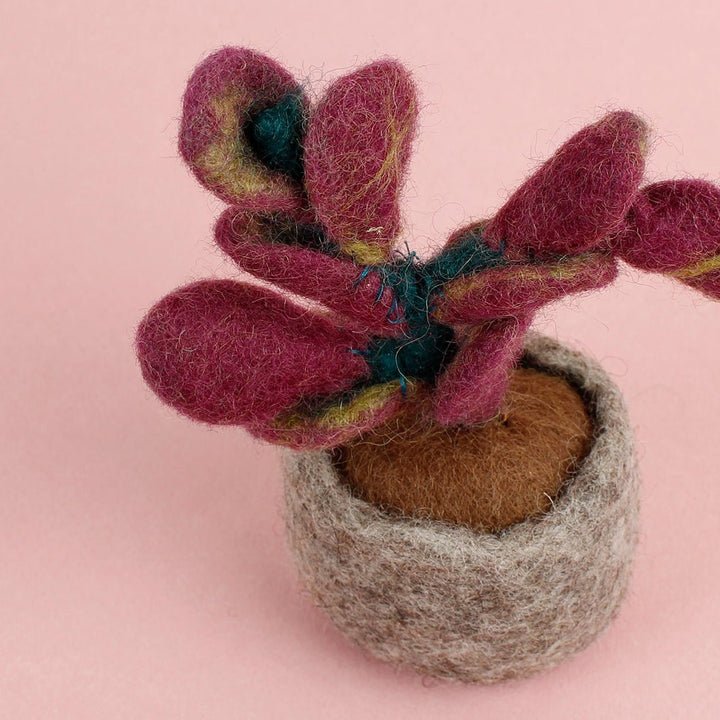 Felt Miniature Pot Plant - Green Tulip