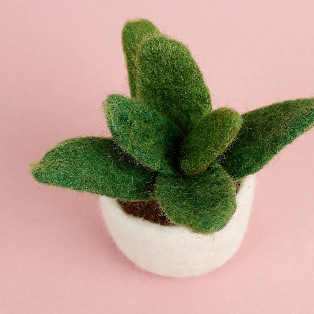 Felt Miniature Pot Plant - Green Tulip