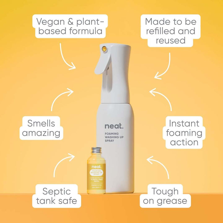 Foaming Washing Up Spray Starter Pack - Mango & Fig - Green Tulip