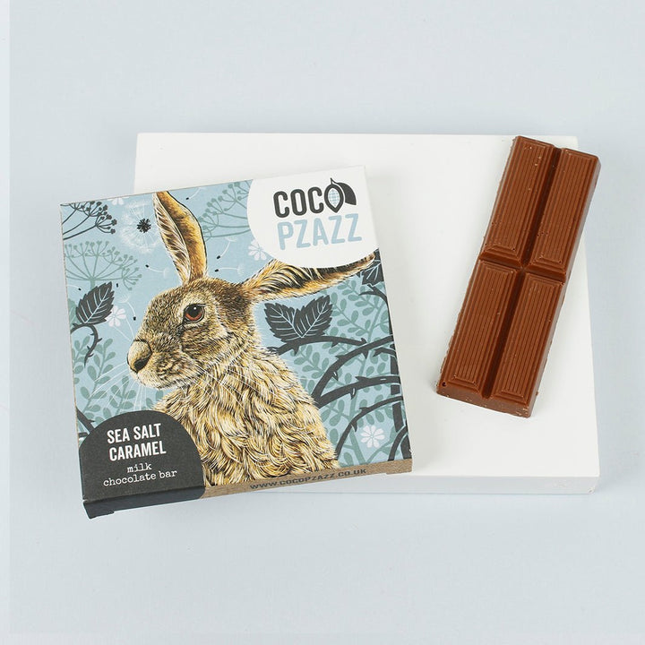 Fox & Boo: Hare - Sea Salt Caramel Milk Chocolate Bar - Green Tulip