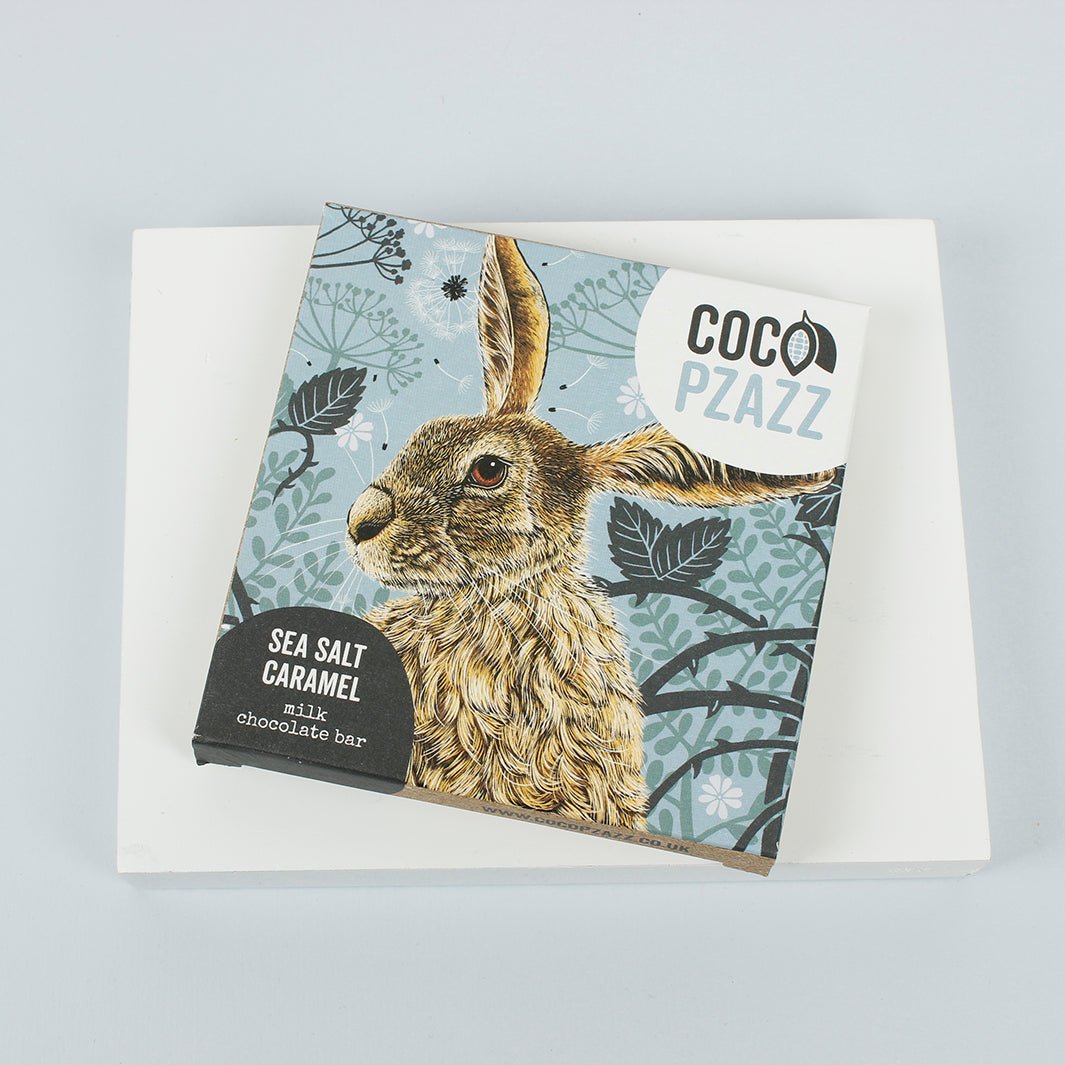 Fox & Boo: Hare - Sea Salt Caramel Milk Chocolate Bar - Green Tulip