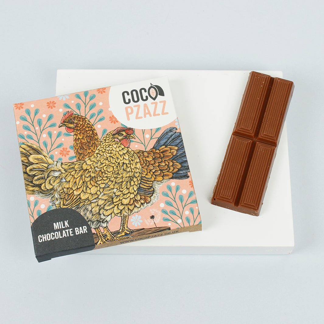 Fox & Boo: Hens - Milk Chocolate Bar - Green Tulip