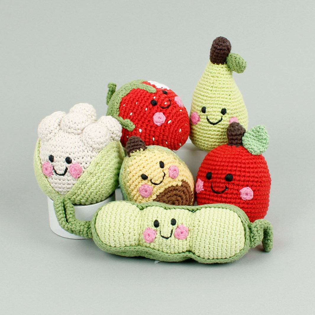 Friendly Fruit & Vegetable Rattle - Green Tulip