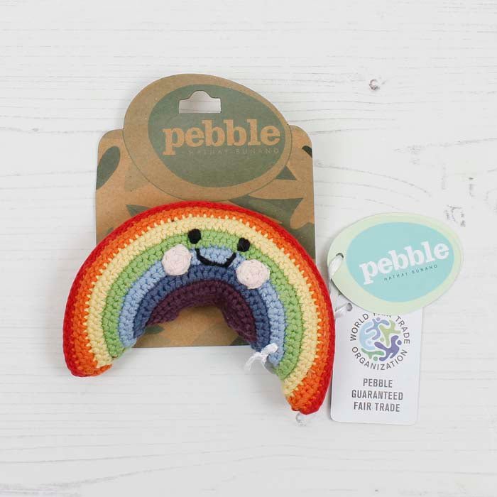 Friendly Rainbow Rattle - Green Tulip