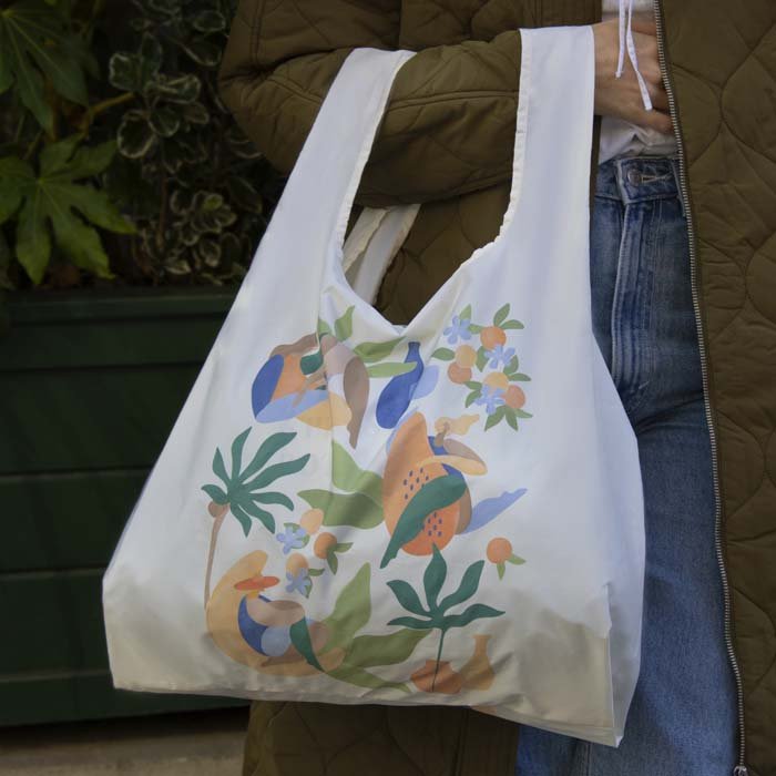 Fruit Cabana Reusable Shopping Bag - Medium - Green Tulip