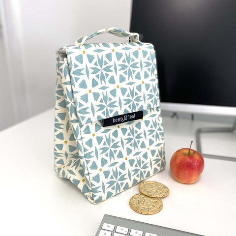 Geo Organic Cotton Insulated Lunch Bag