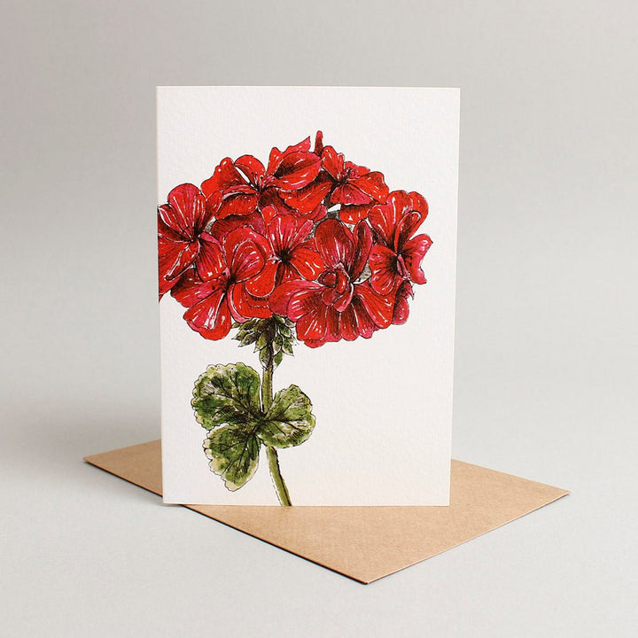 Geranium Card - Green Tulip