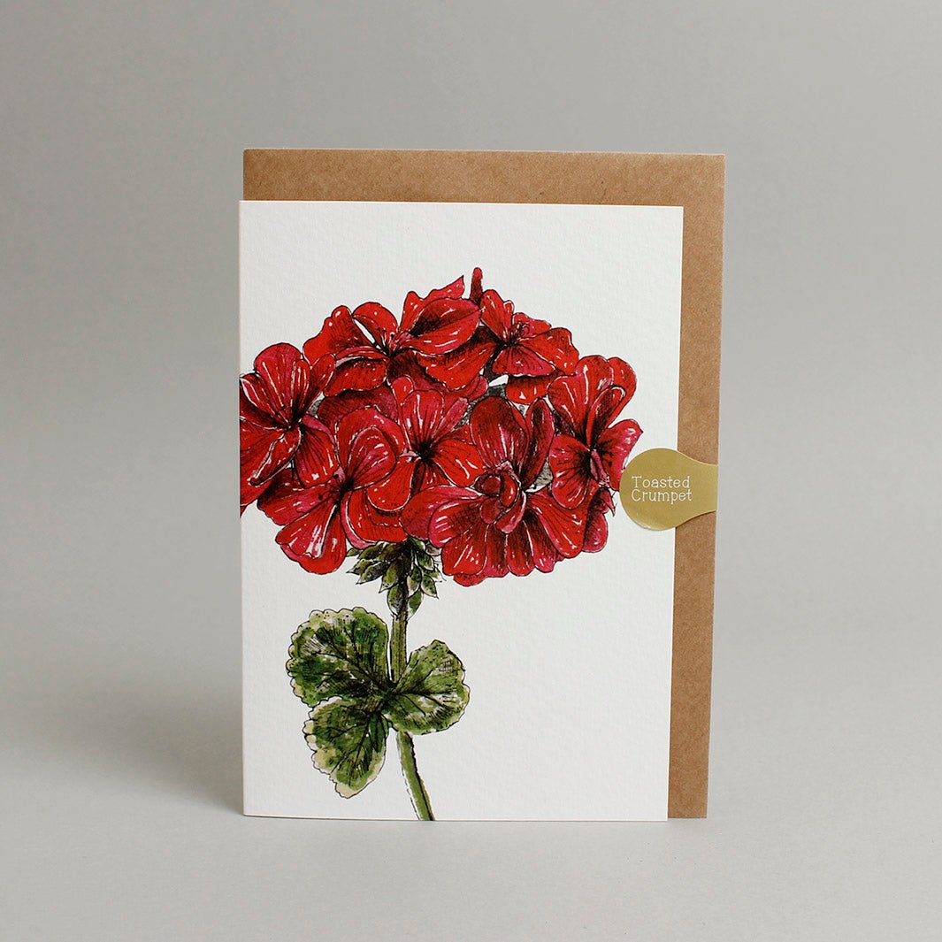 Geranium Card - Green Tulip