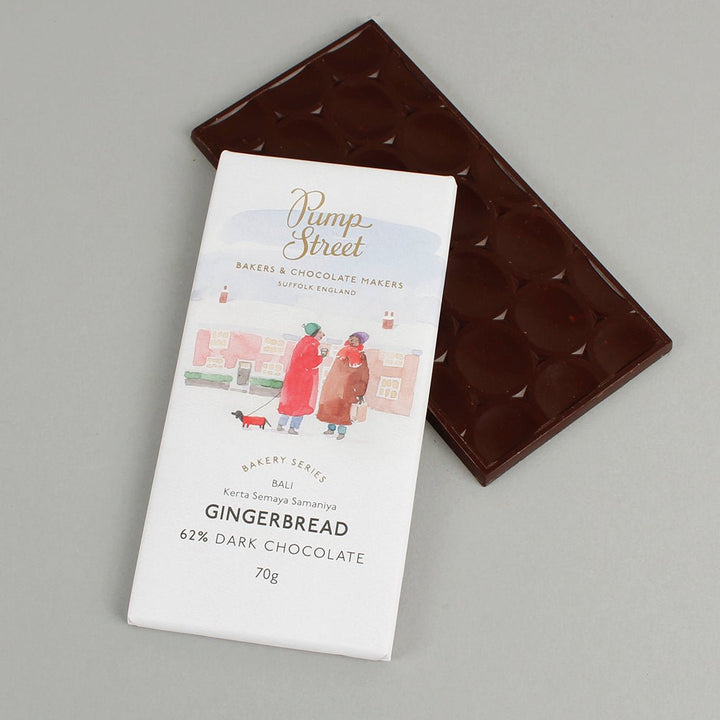 Gingerbread 62% Dark Chocolate Bar - Green Tulip