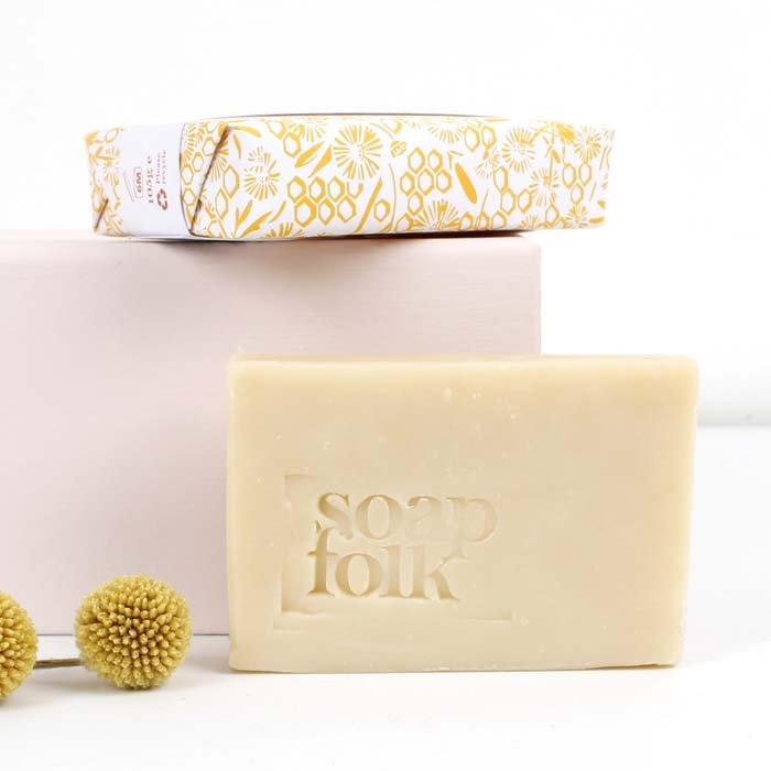 Goat's Milk & Honey Natural Soap Bar - Green Tulip