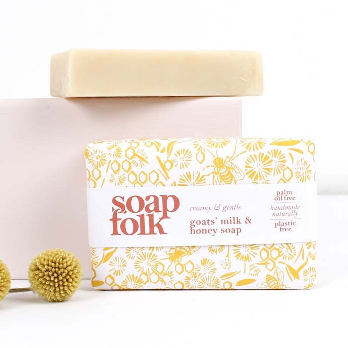 Goat's Milk & Honey Natural Soap Bar - Green Tulip