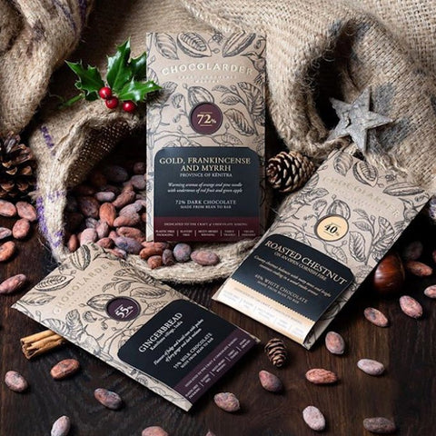 Gold, Frankincense & Myrrh 72% Dark Chocolate Bar