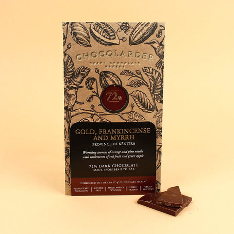 Gold, Frankincense & Myrrh 72% Dark Chocolate Bar