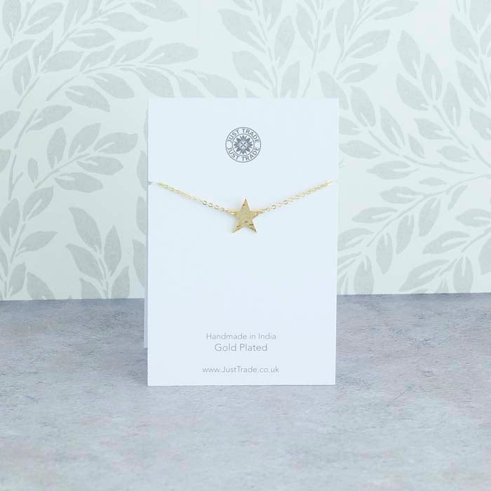 Gold Plated Star Bracelet - Green Tulip