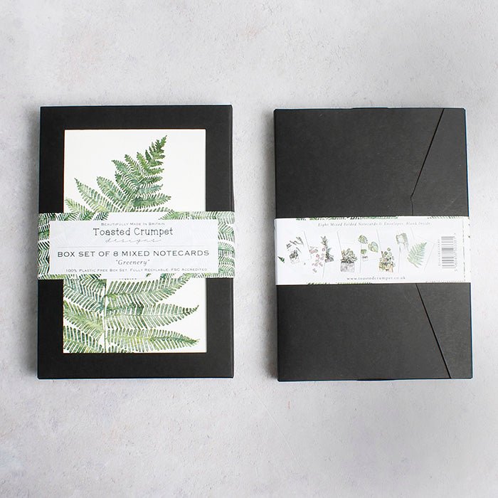 Greenery Notecard Set - Mixed Box of 8 - Green Tulip