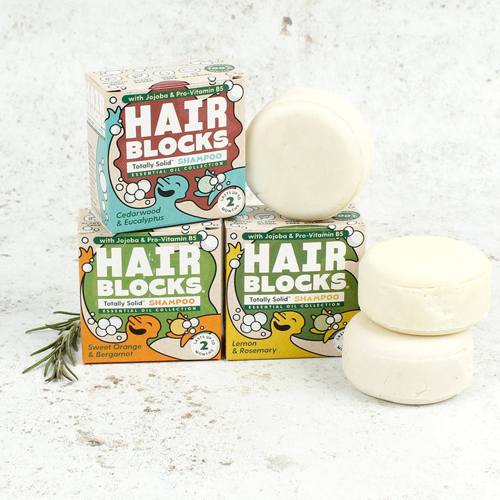 Hair Blocks Essential Oil Solid Shampoo Bar - Green Tulip