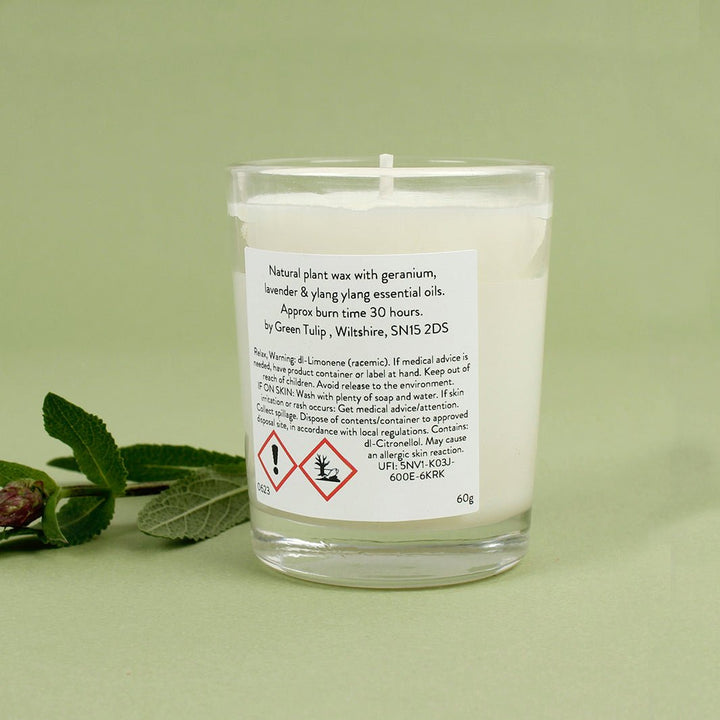 Happy Christmas Votive - Green Tulip