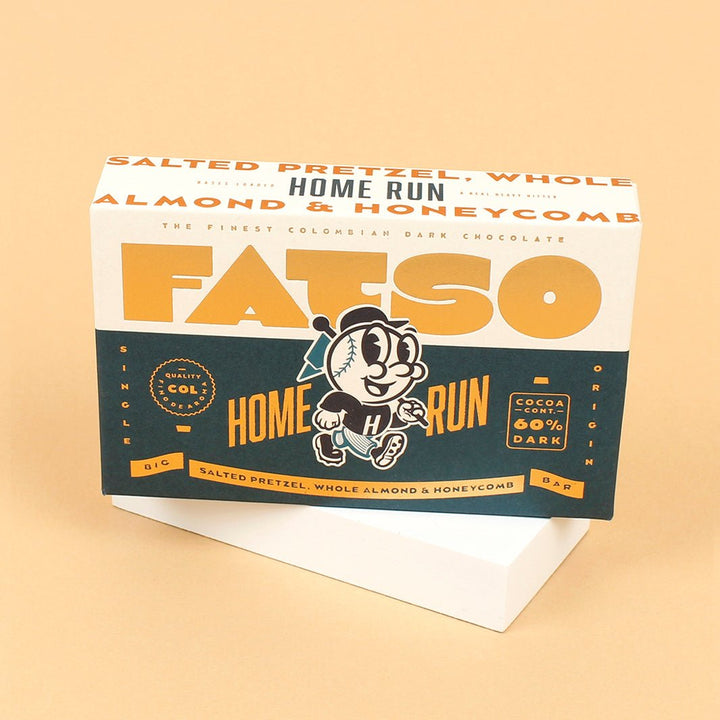 Home Run 60% Dark Chocolate Bar - Salted Pretzel, Whole Almond & Honeycomb - Green Tulip