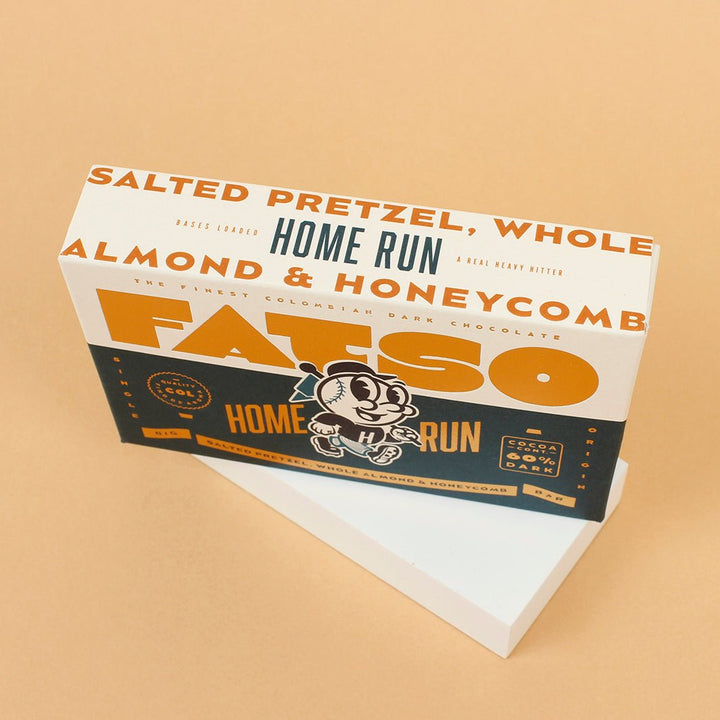 Home Run 60% Dark Chocolate Bar - Salted Pretzel, Whole Almond & Honeycomb - Green Tulip