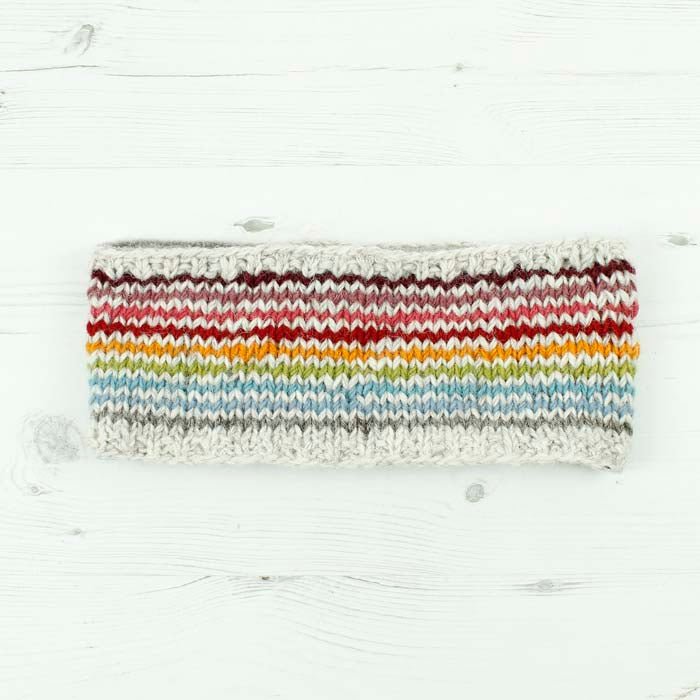 Hoxton Stripe Headband - Green Tulip