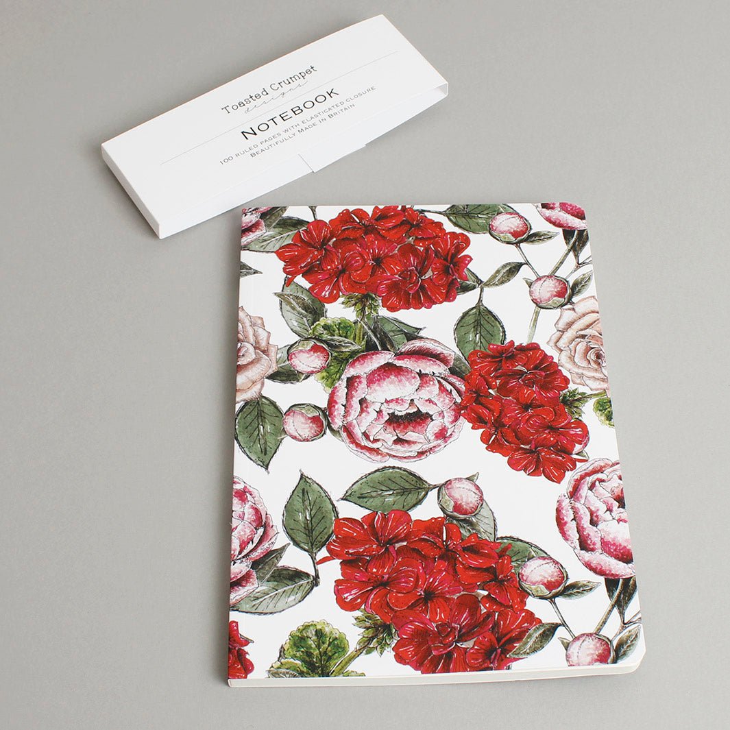 In Full Bloom A5 Notebook - Green Tulip