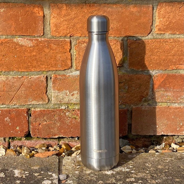 Insulated Stainless Steel Bottle - Brushed Steel - 750ml - Green Tulip