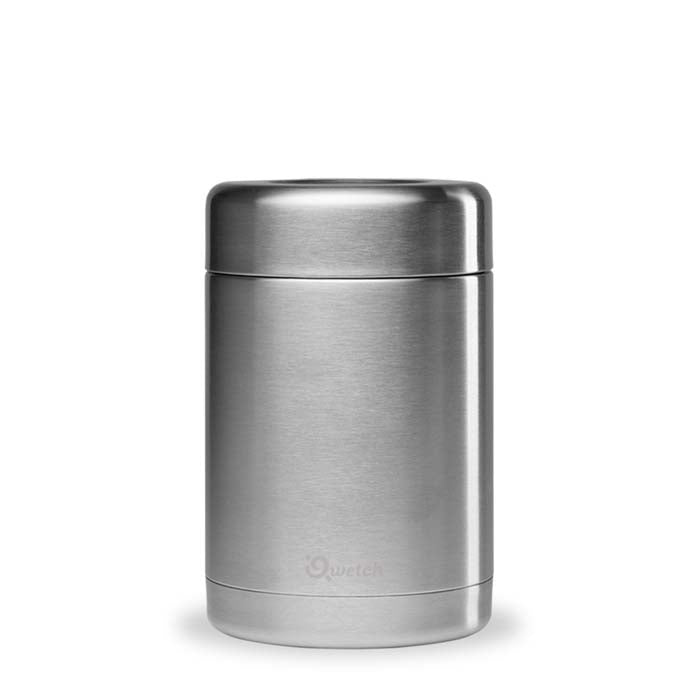 Insulated Stainless Steel Food Jar - Brushed Steel - 340ml - Green Tulip