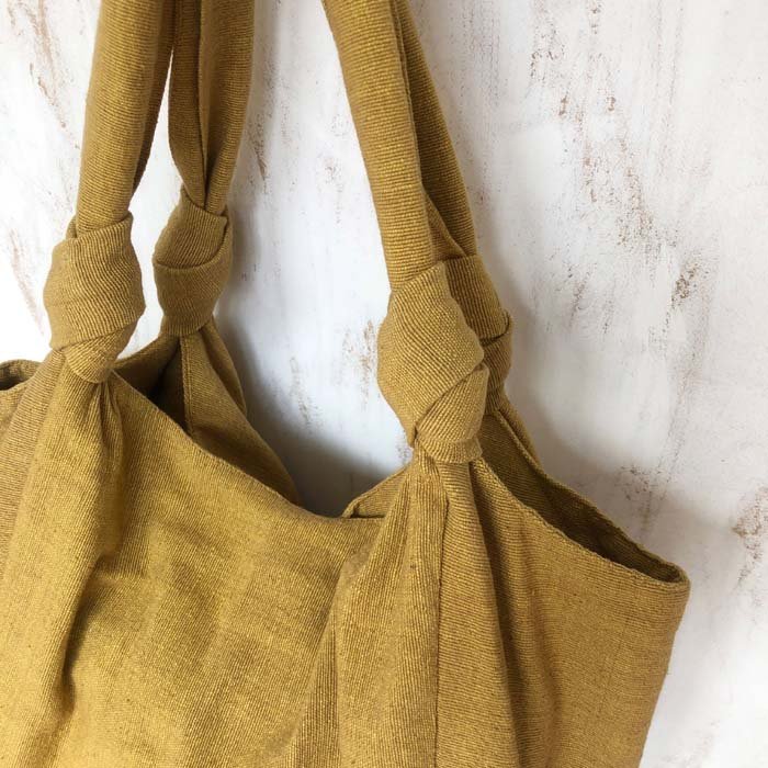 Jogi Cotton Everyday Shoulder Bag - Mustard Yellow - Green Tulip