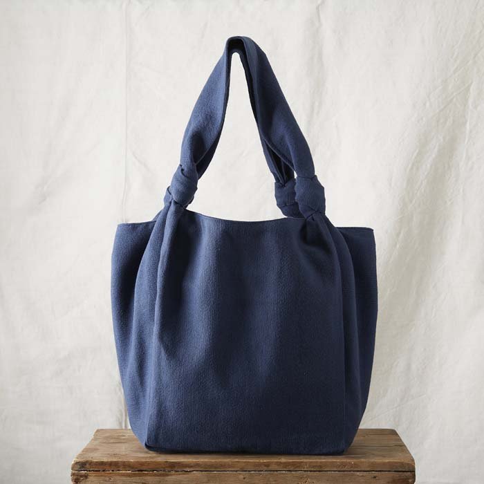 Jogi Cotton Everyday Shoulder Bag - Navy Blue - Green Tulip