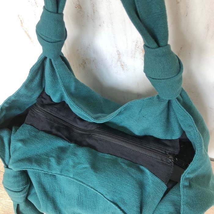 Jogi Cotton Everyday Shoulder Bag - Teal Green - Green Tulip