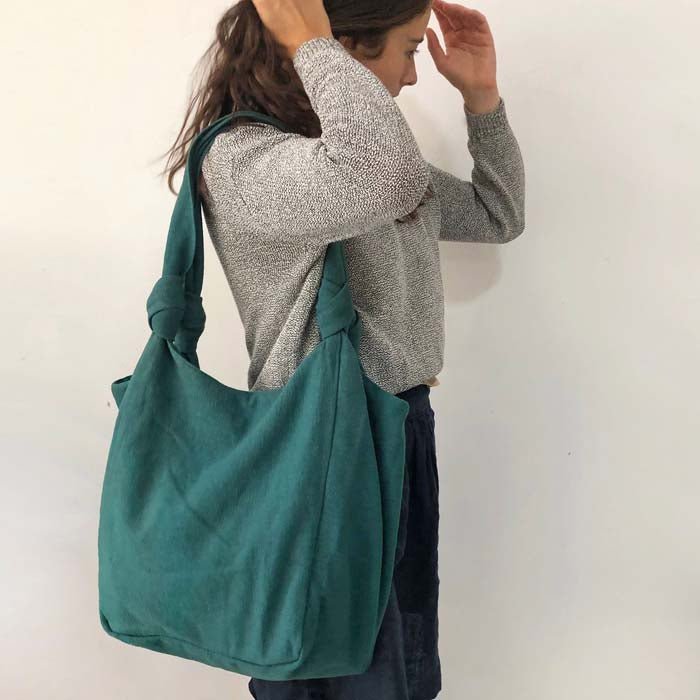 Jogi Cotton Everyday Shoulder Bag - Teal Green - Green Tulip